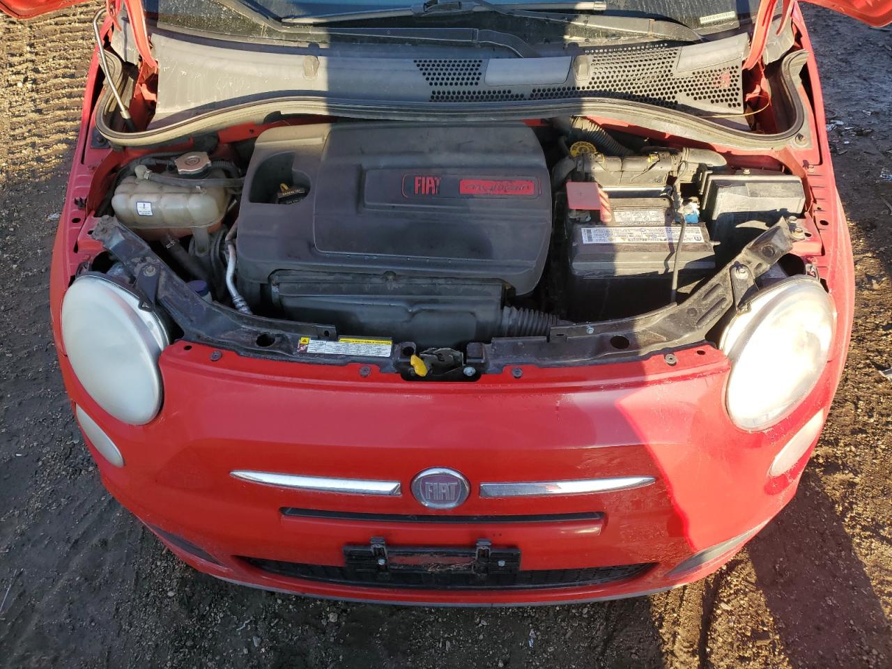 2012 Fiat 500 VIN 3C3CFFBR9CT104332 Copart auction photo, rear end / front end damage thumbnail 11