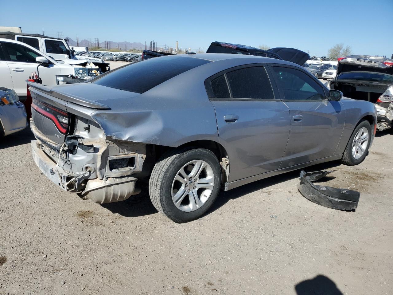 2018 Dodge Charger VIN 2C3CDXBG0JH144105 Copart auction photo, rear end / frame damage damage thumbnail 3
