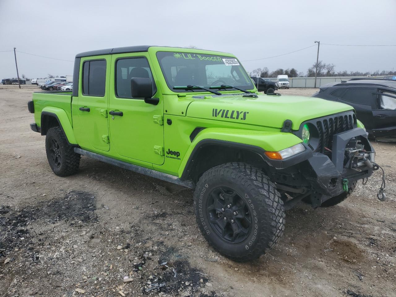 2021 Jeep Gladiator VIN 1C6HJTAG3ML614601 Copart auction photo, front end damage thumbnail 4