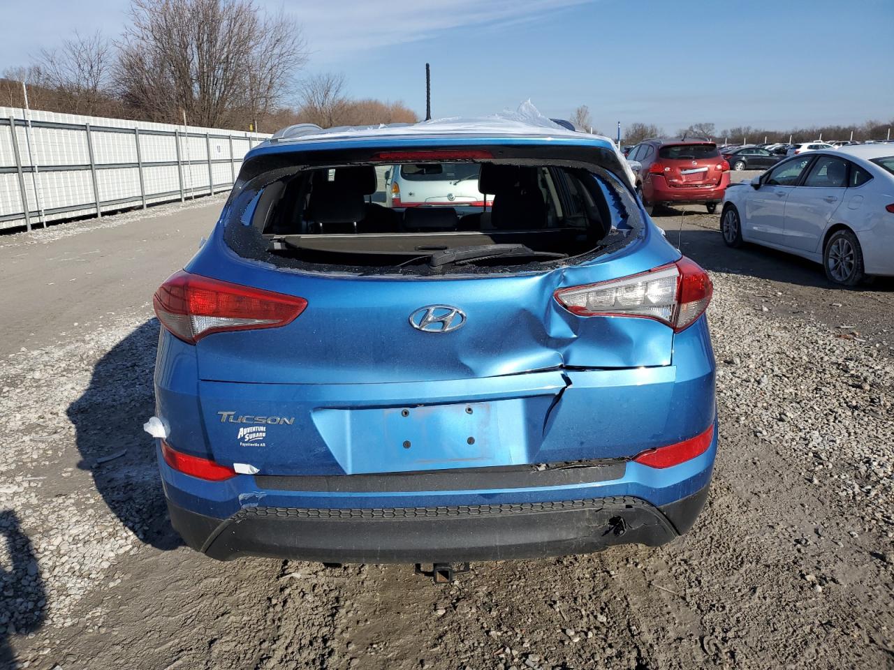 2017 Hyundai Tucson VIN KM8J33A47HU337246 Copart auction photo, rear end / side damage thumbnail 6
