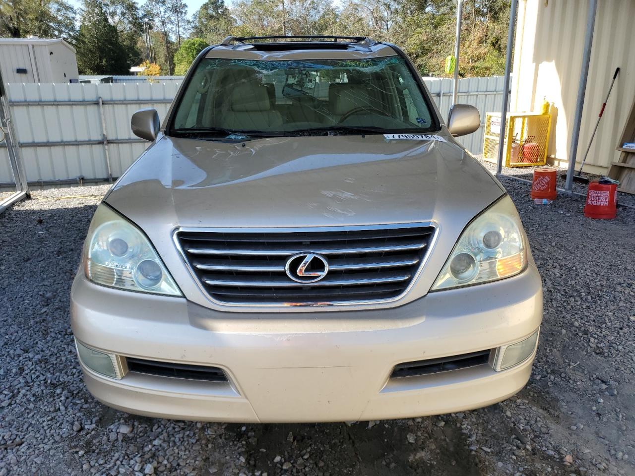 2008 Lexus GX VIN JTJBT20X280154713 Copart auction photo, top/roof / front end damage thumbnail 5