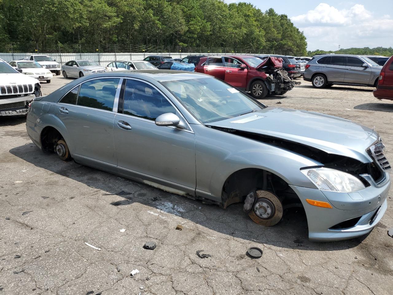 2007 Mercedes-Benz S-klasse VIN WDDNG71XX7A051327 Copart auction photo, front end / mechanical damage thumbnail 4