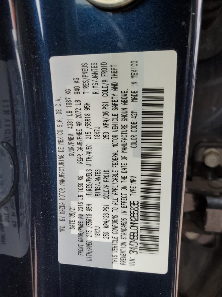 2021 Mazda CX-30 VIN 3MVDMBBL0MM265835 Copart auction photo, rear end damage thumbnail 13