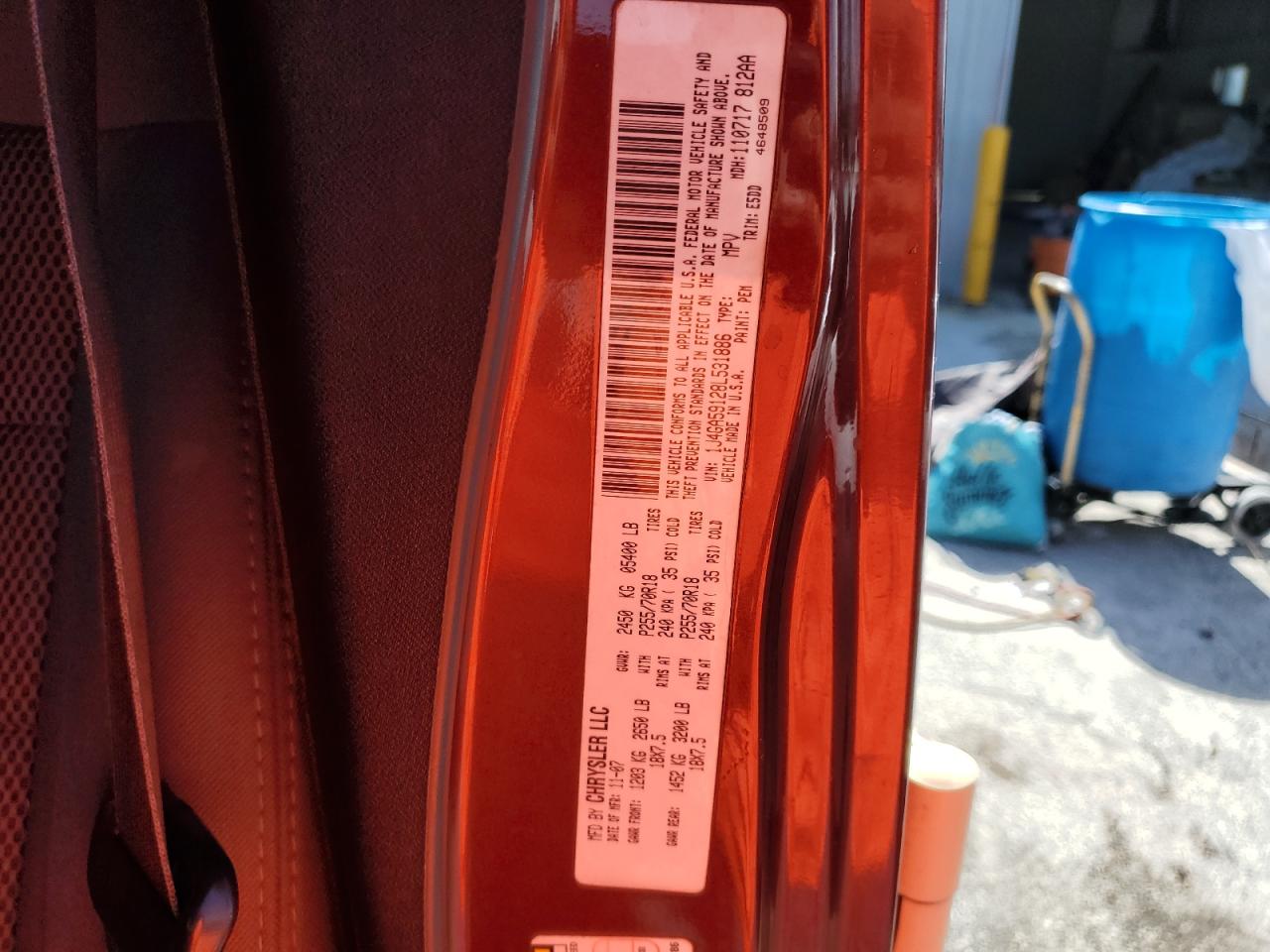 2008 Jeep Wrangler VIN 1J4GA59128L531886 Copart auction photo, water/flood / minor dent/scratches damage thumbnail 13