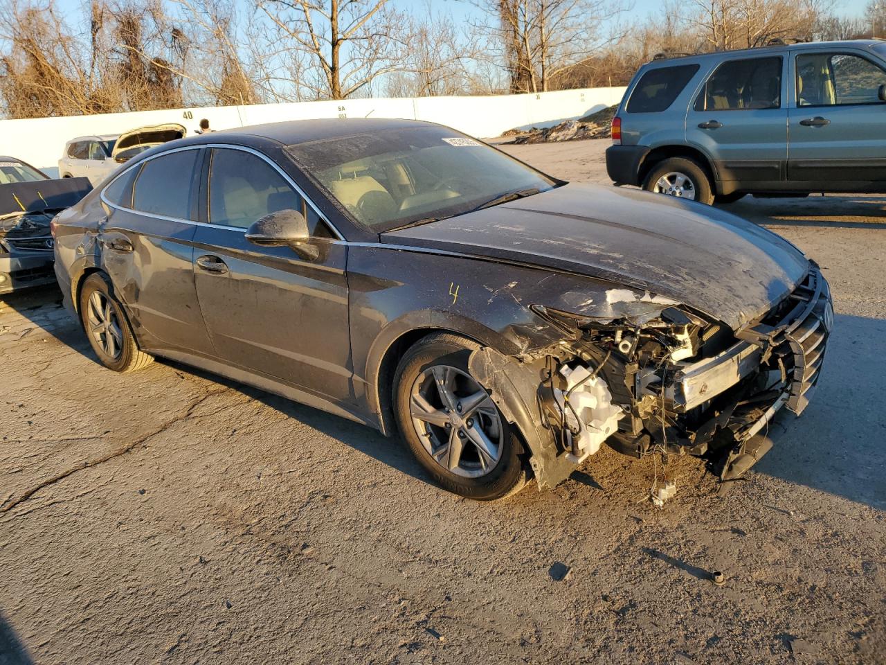 2023 Hyundai Sonata VIN KMHL24JA4PA285534 Copart auction photo, front end / side damage thumbnail 4