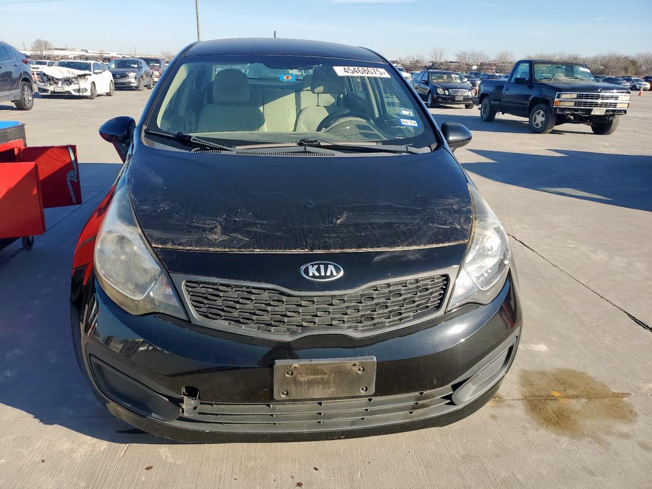 2013 KIA Rio VIN KNADM4A33D6182847 Copart auction photo, front end damage thumbnail 5
