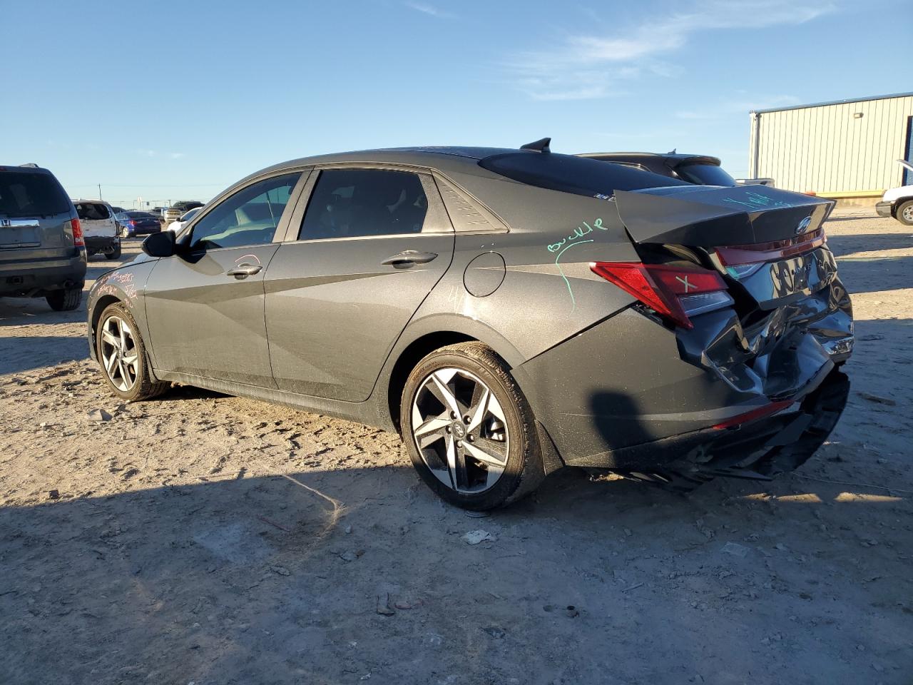 2023 Hyundai Elantra VIN KMHLS4AGXPU610643 Copart auction photo, rear end / minor dent/scratches damage thumbnail 2