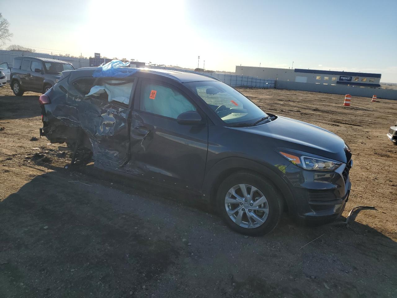 2019 Hyundai Tucson VIN KM8J3CA43KU057511 Copart auction photo, all over damage thumbnail 4