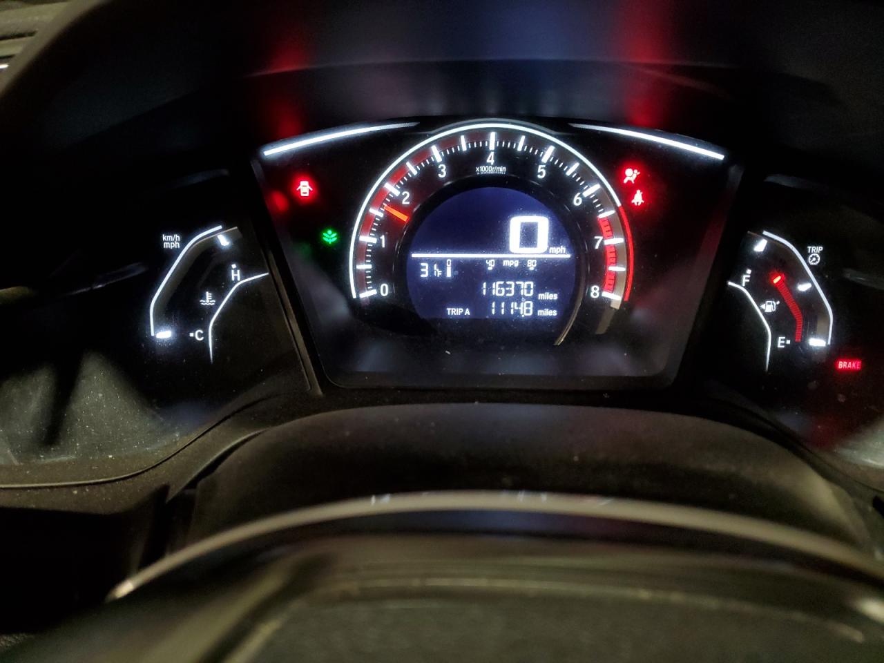 2018 Honda Civic VIN SHHFK7G44JU213802 Copart auction photo, front end / side damage thumbnail 9