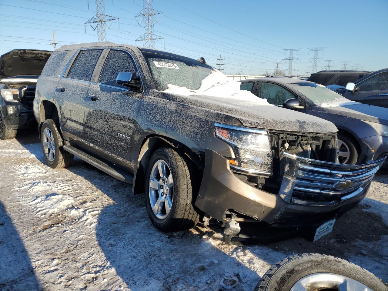 2015 Chevrolet Tahoe VIN 1GNSKBKC0FR599323 Copart auction photo, front end damage thumbnail 4