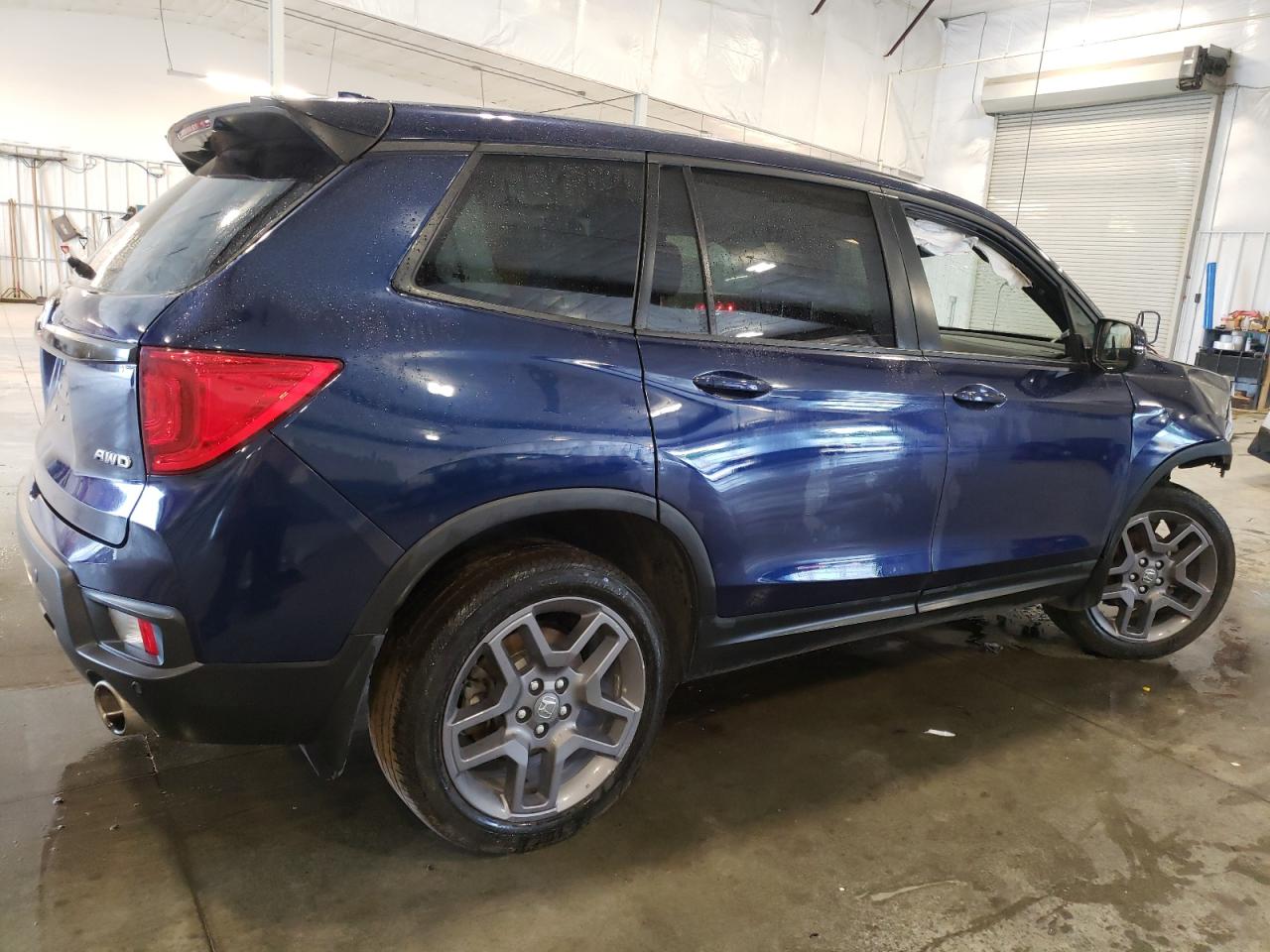 2022 Honda Passport VIN 5FNYF8H59NB023947 Copart auction photo, all over / hail damage thumbnail 3