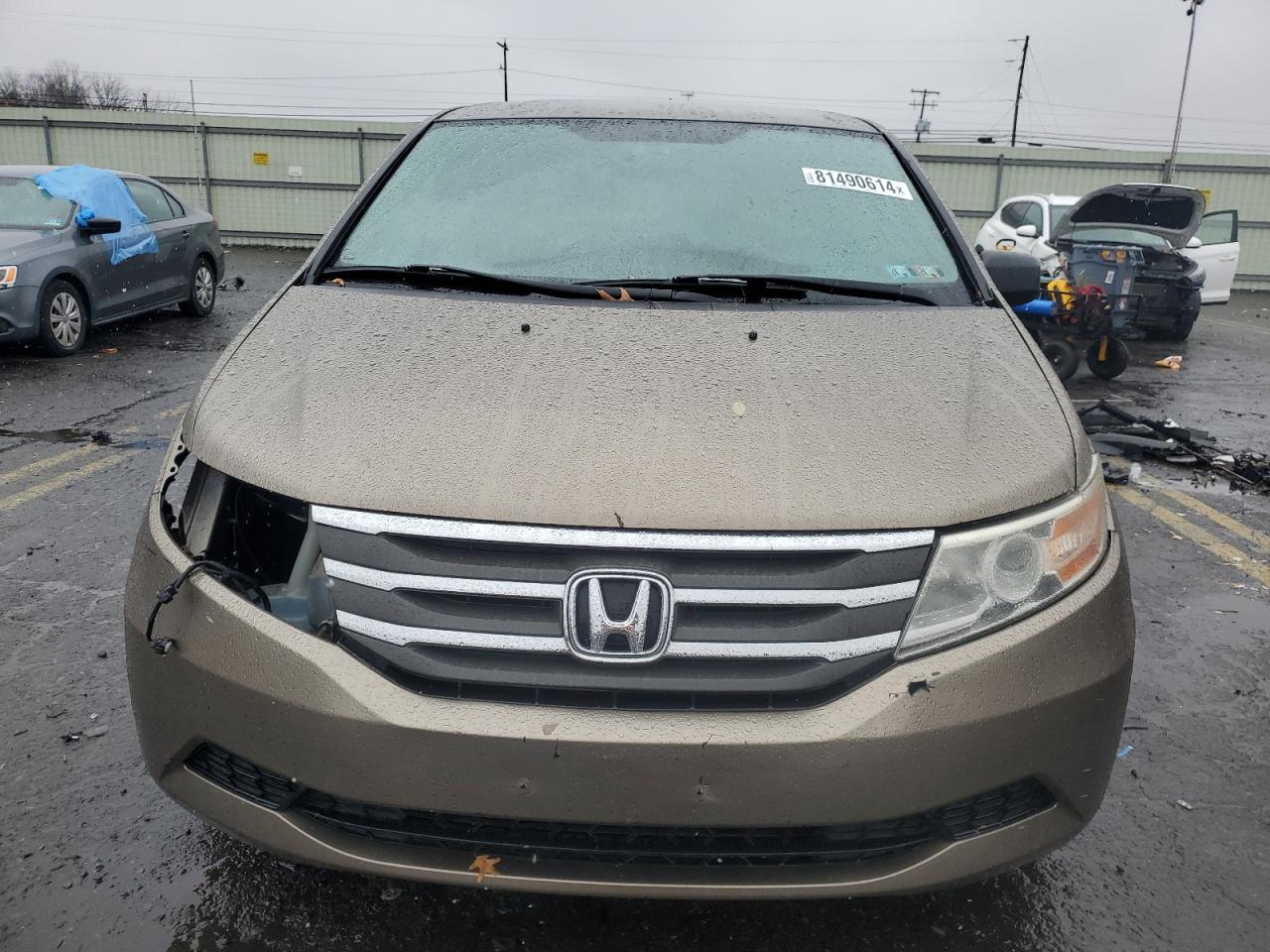 2013 Honda Odyssey VIN 5FNRL5H27DB077487 Copart auction photo, side / rear end damage thumbnail 5