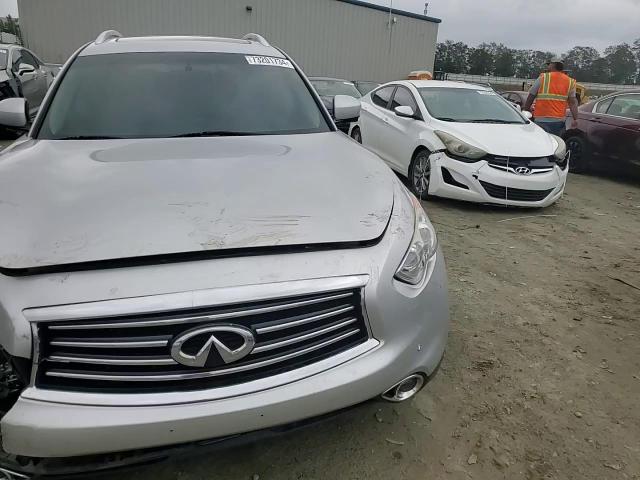 2015 Infiniti QX70 VIN JN8CS1MW0FM482664 Copart auction photo, front end damage thumbnail 11