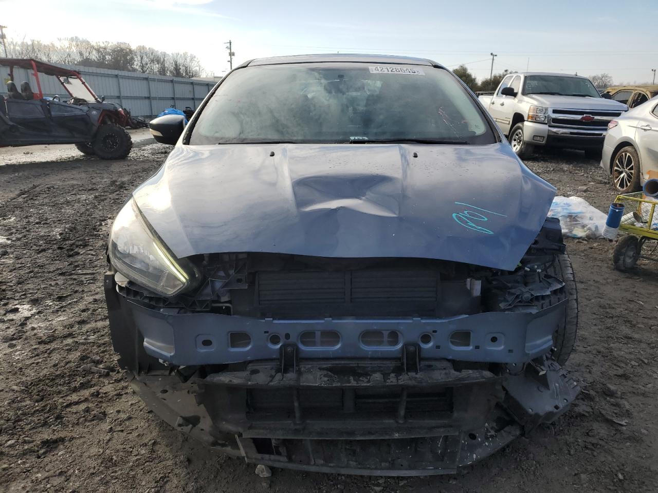 2018 Ford Focus VIN 1FADP3H21JL298746 Copart auction photo, front end / all over damage thumbnail 5