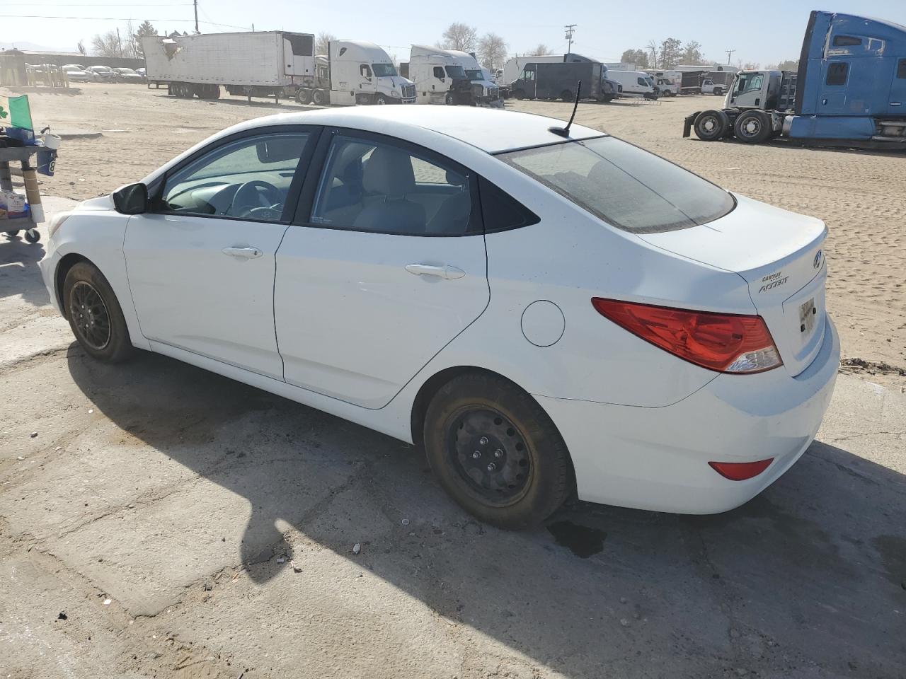2013 Hyundai Accent VIN KMHCT4AEXDU537829 Copart auction photo, side damage thumbnail 2