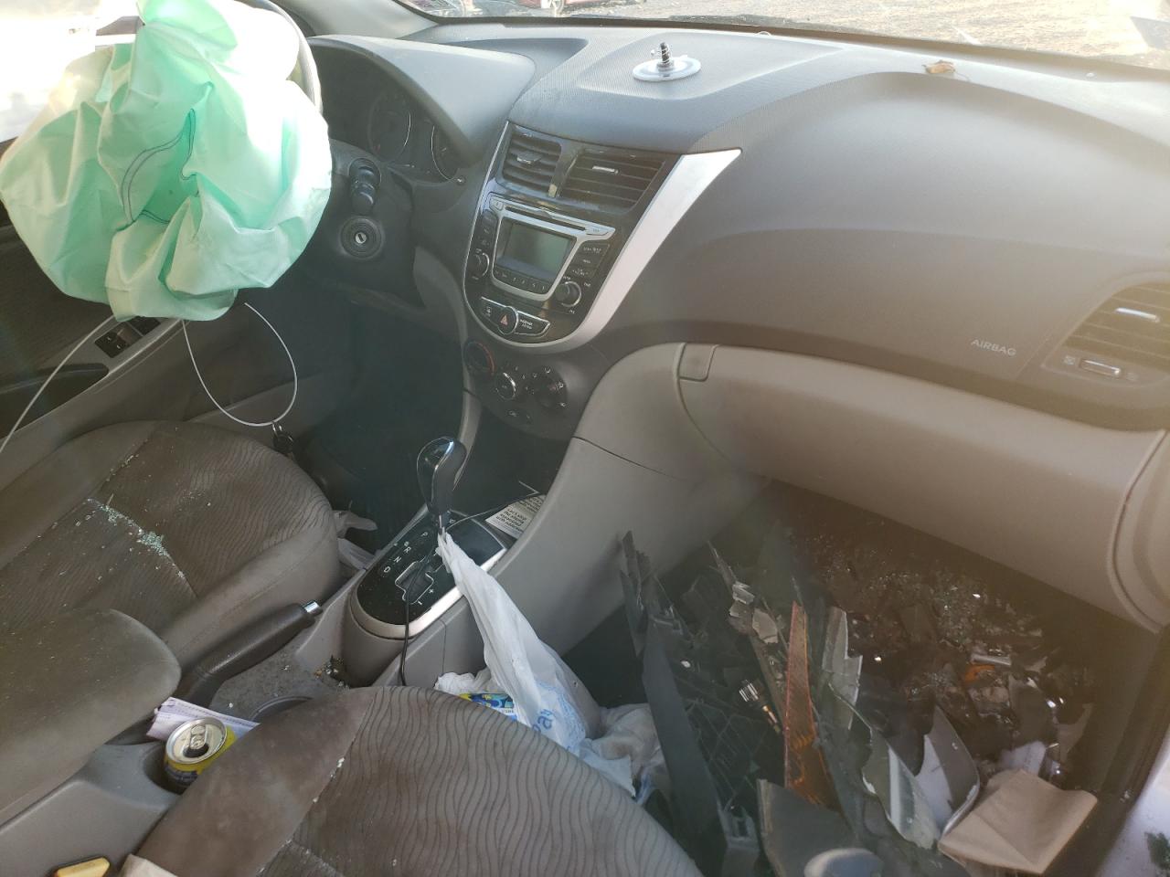 2014 Hyundai Accent VIN KMHCU4AE8EU729295 Copart auction photo, all over damage thumbnail 8