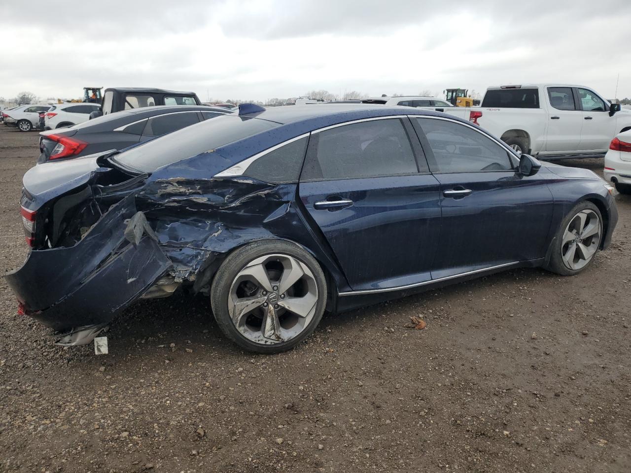 2018 Honda Accord VIN 1HGCV1F94JA003782 Copart auction photo, rear end damage thumbnail 3