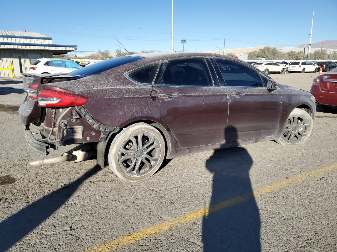 2018 Ford Fusion VIN 3FA6P0HD9JR232813 Copart auction photo, rear end / side damage thumbnail 3