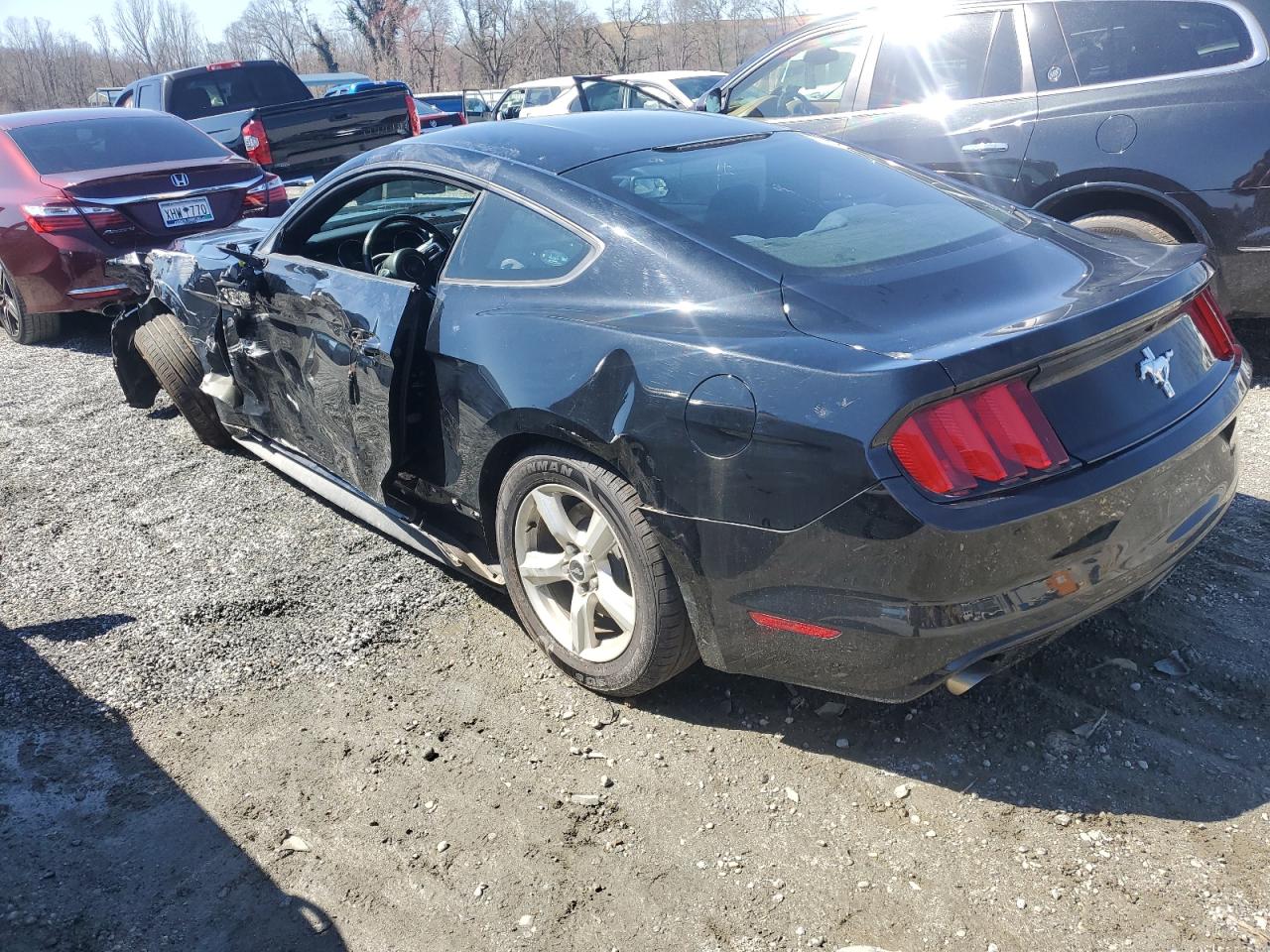 2015 Ford Mustang VIN 1FA6P8AM9F5378003 Copart auction photo, side / front end damage thumbnail 2