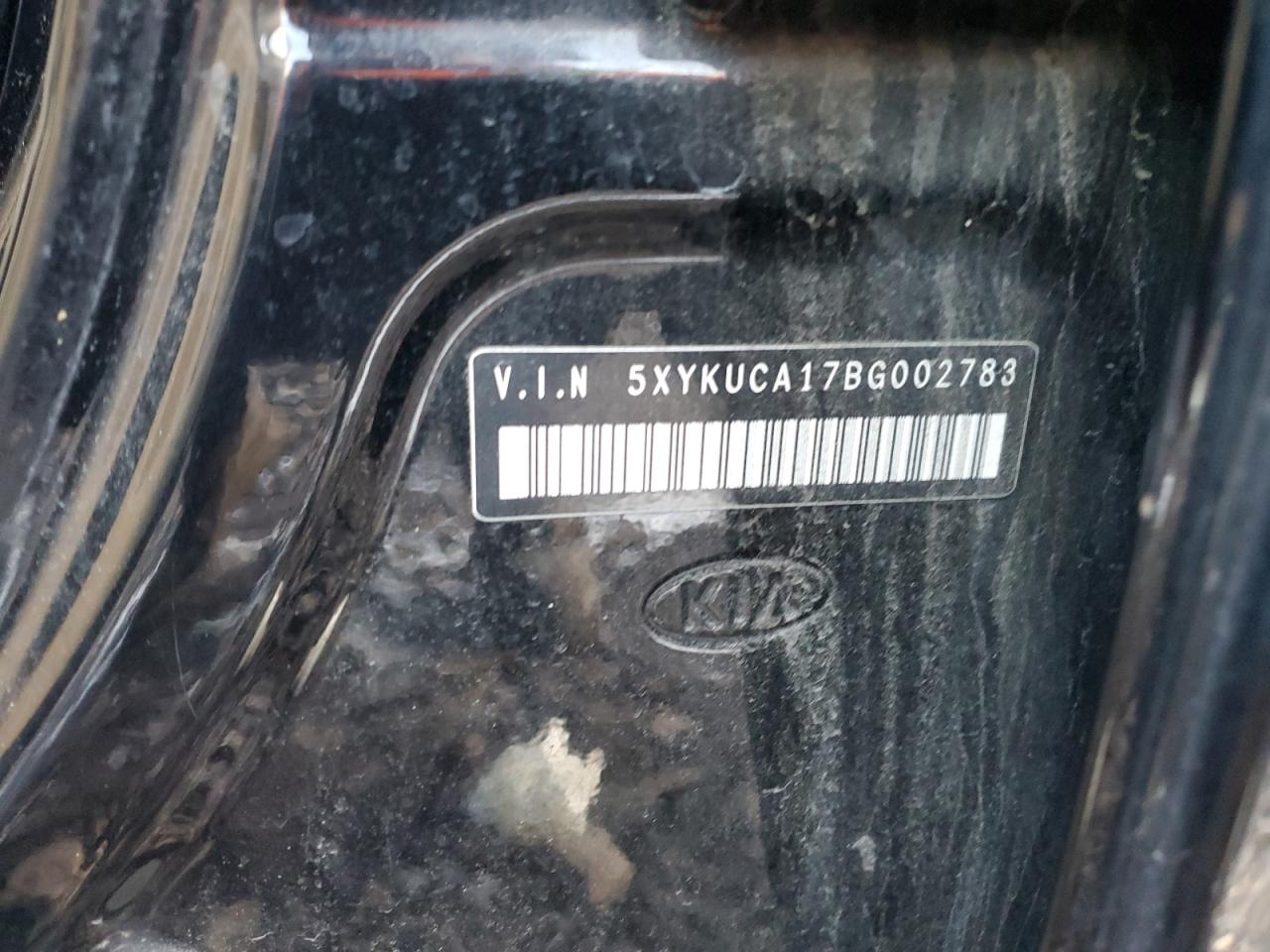 2011 KIA Sorento VIN 5XYKUCA17BG002783 Copart auction photo, front end / side damage thumbnail 14