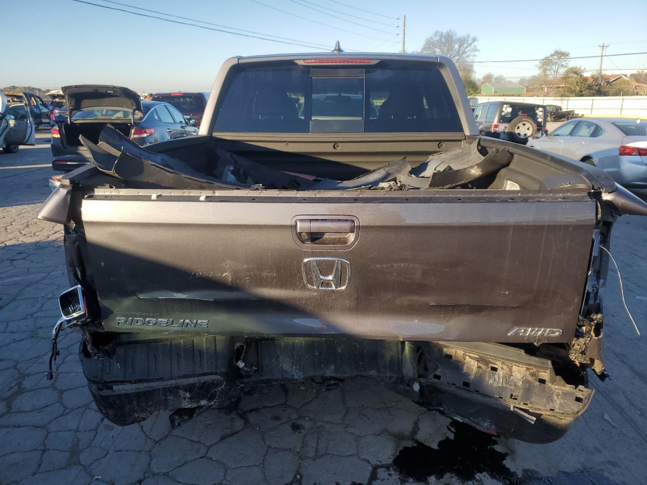 2019 Honda Ridgeline VIN 5FPYK3F56KB043013 Copart auction photo, rear end / minor dent/scratches damage thumbnail 6