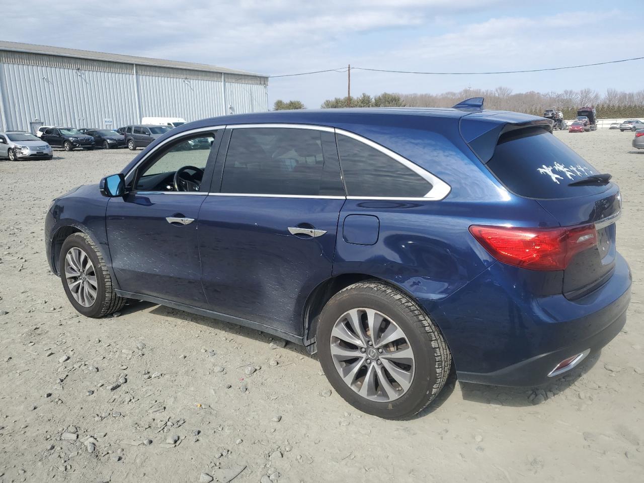 2016 Acura MDX VIN 5FRYD4H40GB028834 Copart auction photo, side / rear end damage thumbnail 2