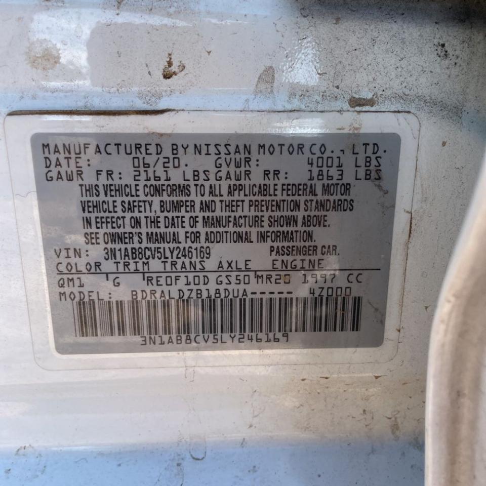 2020 Nissan Sentra VIN 3N1AB8CV5LY246169 Copart auction photo, all over / normal wear damage thumbnail 10
