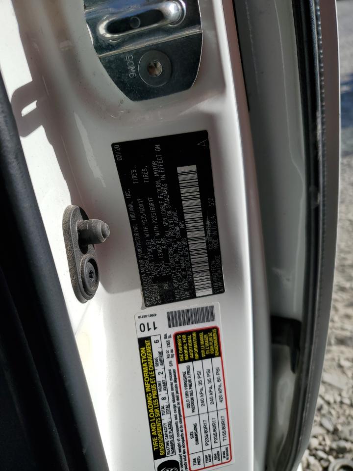 2020 Toyota Sienna VIN 5TDKZ3DCXLS067906 Copart auction photo, front end damage thumbnail 14