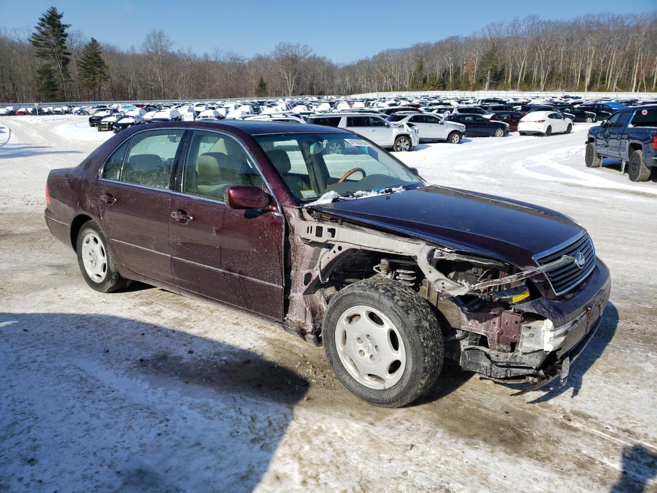 2001 Lexus LS VIN JTHBN30F910022207 Copart auction photo, front end / minor dent/scratches damage thumbnail 4