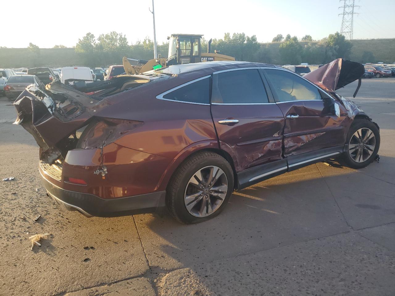 2013 Honda Crosstour VIN 5J6TF1H52DL003644 Copart auction photo, rollover damage thumbnail 3