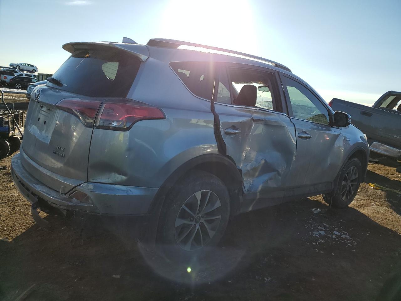 2017 Toyota RAV 4 VIN JTMRJREV6HD142306 Copart auction photo, side / rear end damage thumbnail 3