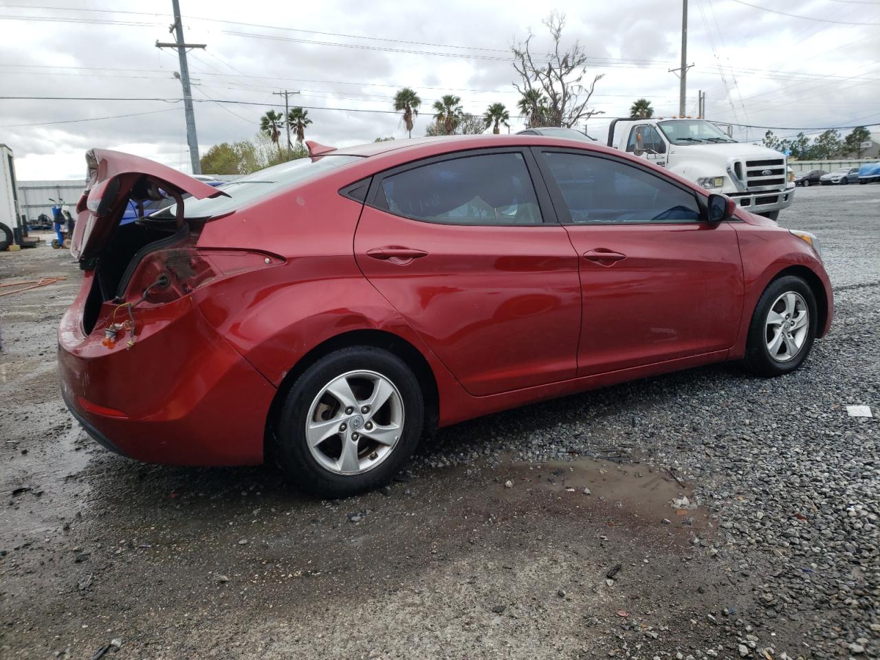 2015 Hyundai Elantra VIN 5NPDH4AEXFH614609 Copart auction photo, rear end damage thumbnail 3
