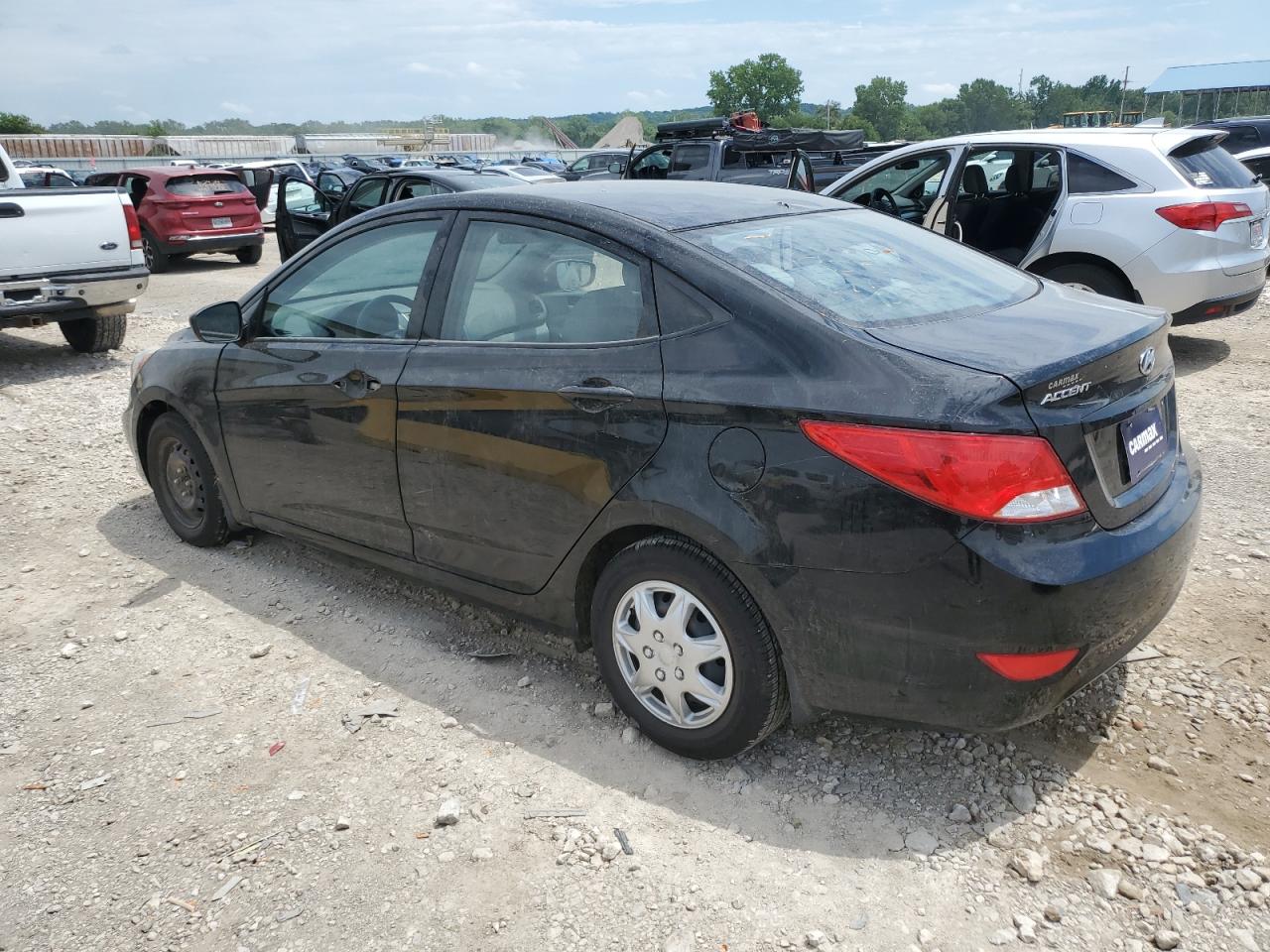 2016 Hyundai Accent VIN KMHCT4AE1GU143625 Copart auction photo, vandalism damage thumbnail 2