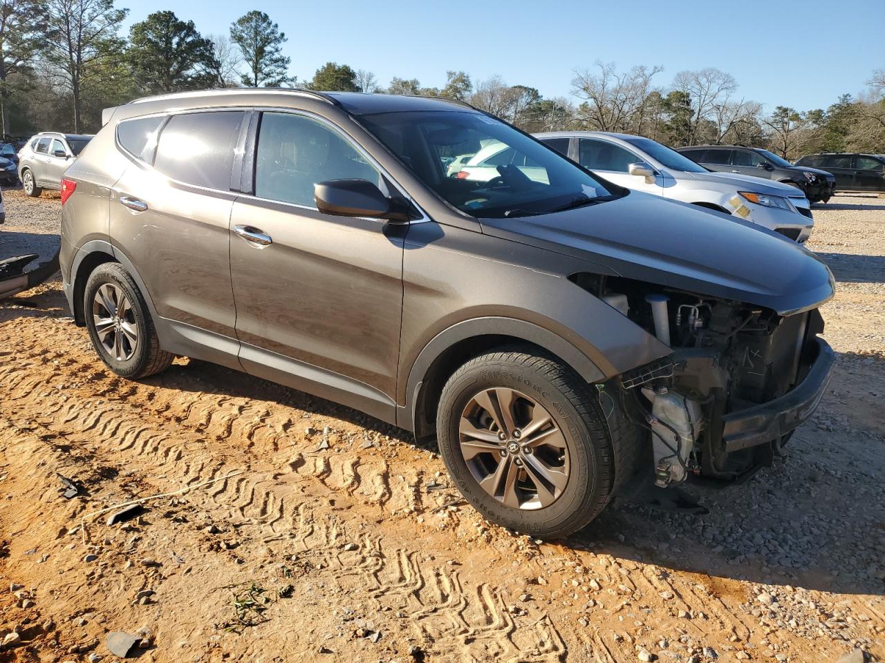 2014 Hyundai Santa Fe VIN 5XYZU3LB0EG215745 Copart auction photo, front end damage thumbnail 4
