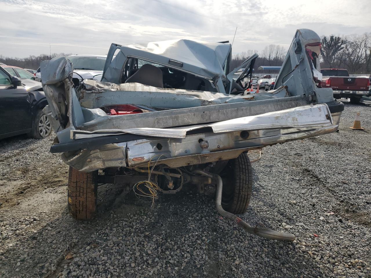 1991 Ford Ranger VIN 1FTCR10A4MUC48820 Copart auction photo, all over damage thumbnail 6