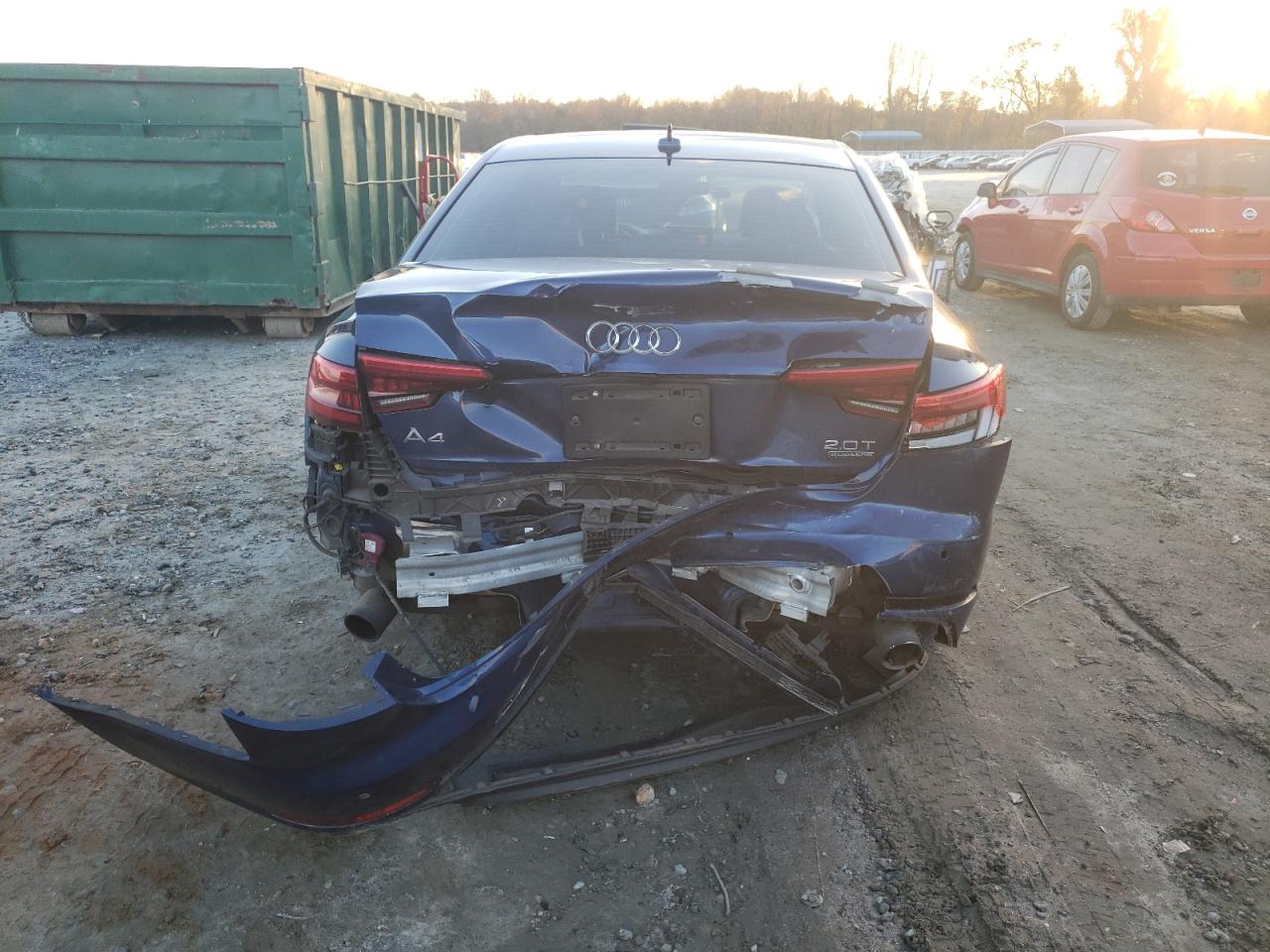 2017 Audi A4 VIN WAUENAF42HN042897 Copart auction photo, rear end / minor dent/scratches damage thumbnail 6