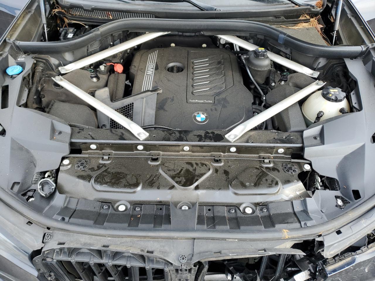 2020 BMW X7 VIN 5UXCW2C09L9B77747 Copart auction photo, front end / side damage thumbnail 12