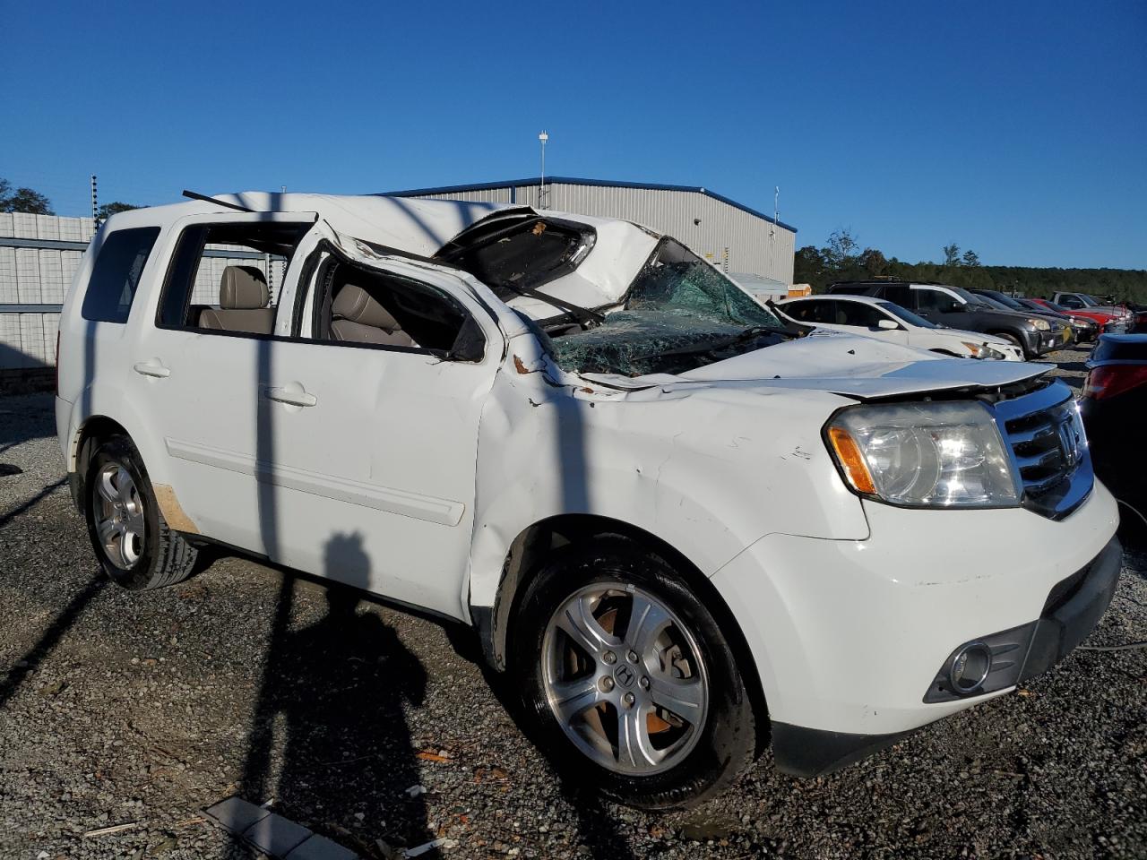 2012 Honda Pilot VIN 5FNYF3H68CB027013 Copart auction photo, top/roof / all over damage thumbnail 4