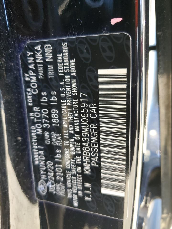 2021 Hyundai Venue VIN KMHRB8A39MU065917 Copart auction photo, rear end damage thumbnail 14