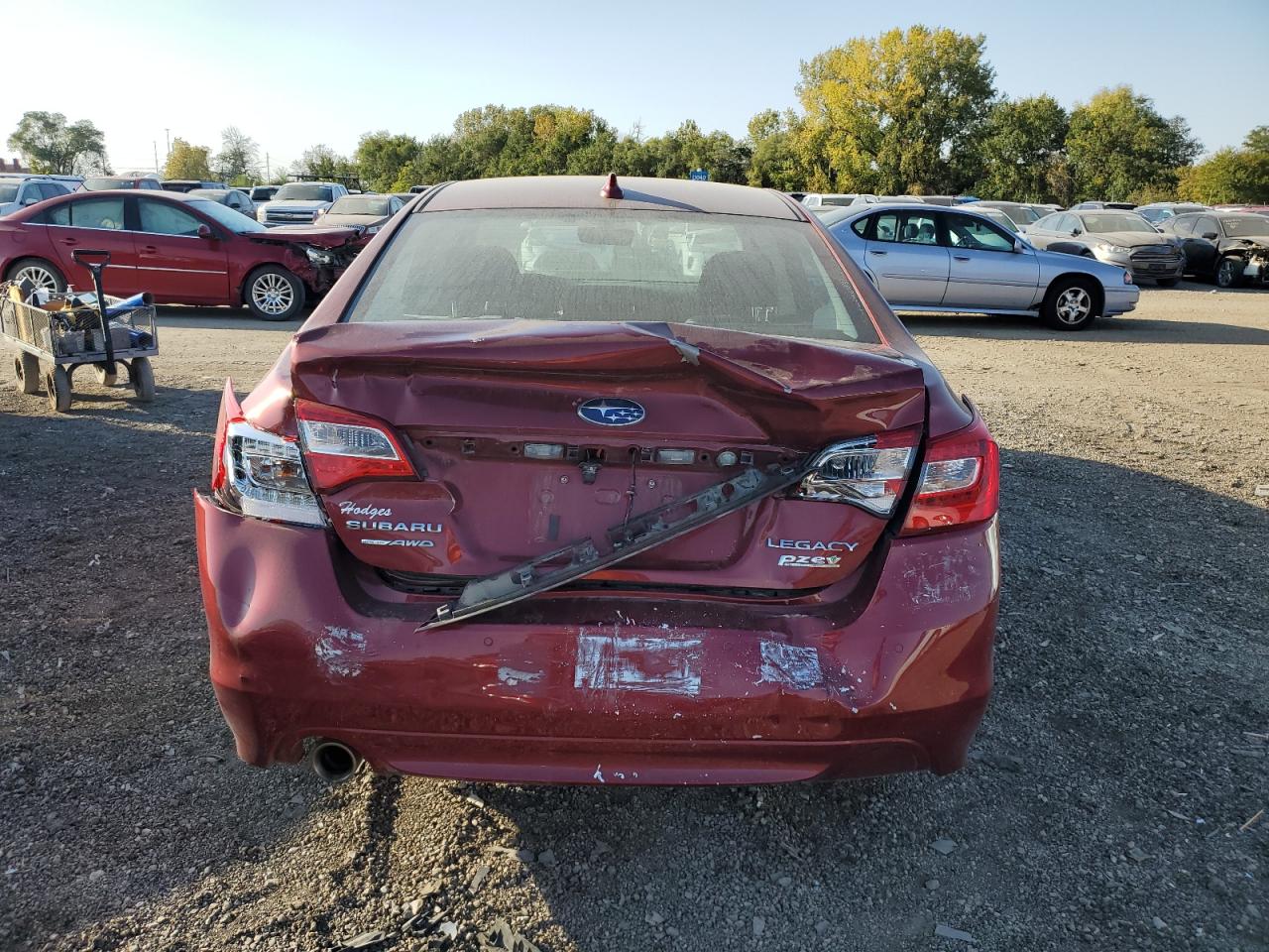 2017 Subaru Legacy VIN 4S3BNAS63H3016849 Copart auction photo, rear end damage thumbnail 6