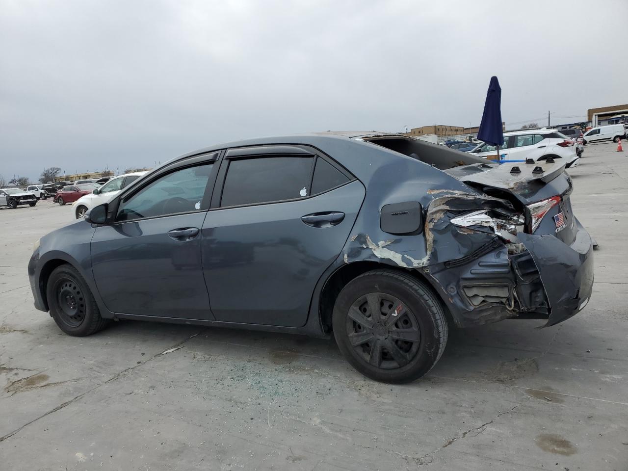 2014 Toyota Corolla VIN 5YFBURHE9EP139297 Copart auction photo, rear end / side damage thumbnail 2