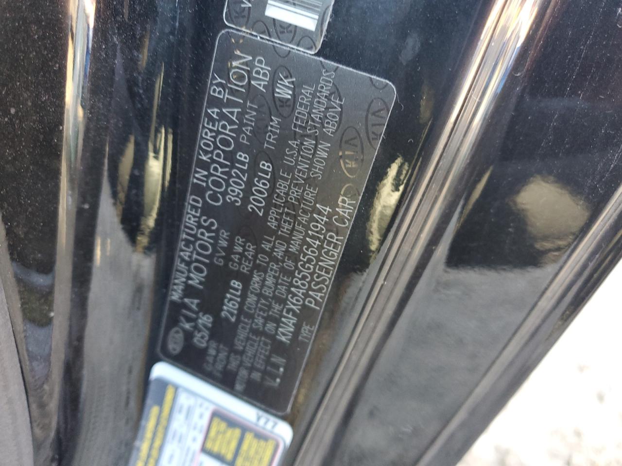2016 KIA Forte VIN KNAFX6A85G5641944 Copart auction photo, front end damage thumbnail 12