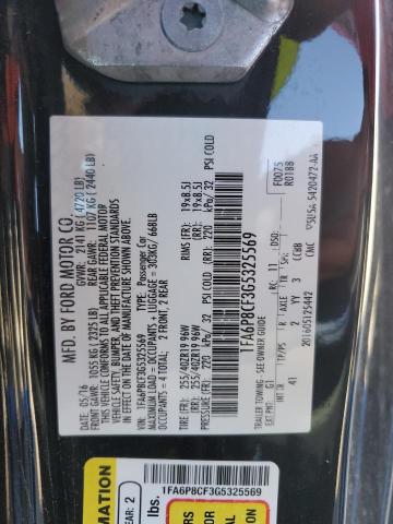 2016 Ford Mustang VIN 1FA6P8CF3G5325569 Copart auction photo, front end damage thumbnail 12