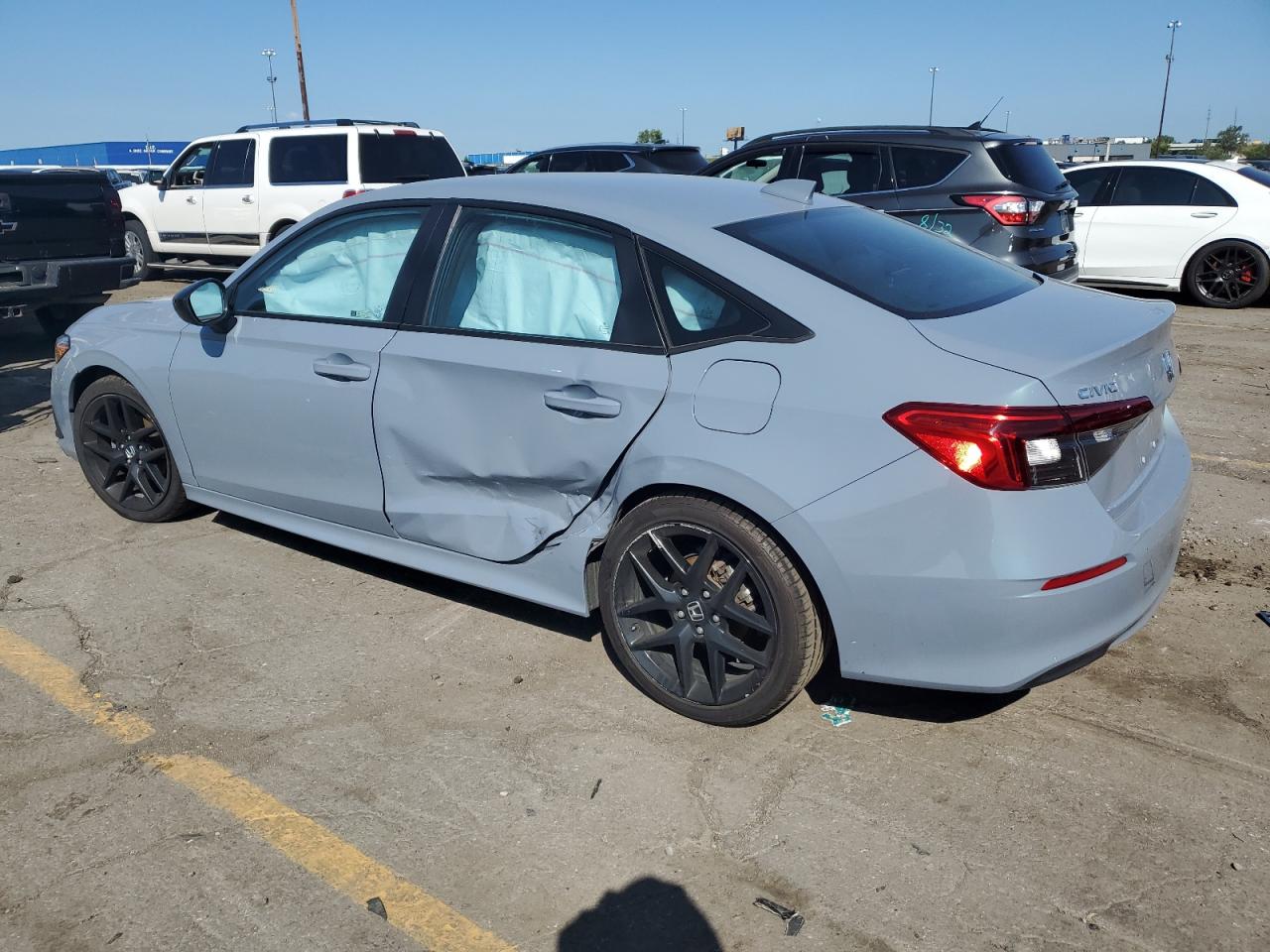 2022 Honda Civic VIN 2HGFE2F59NH533060 Copart auction photo, side damage thumbnail 2