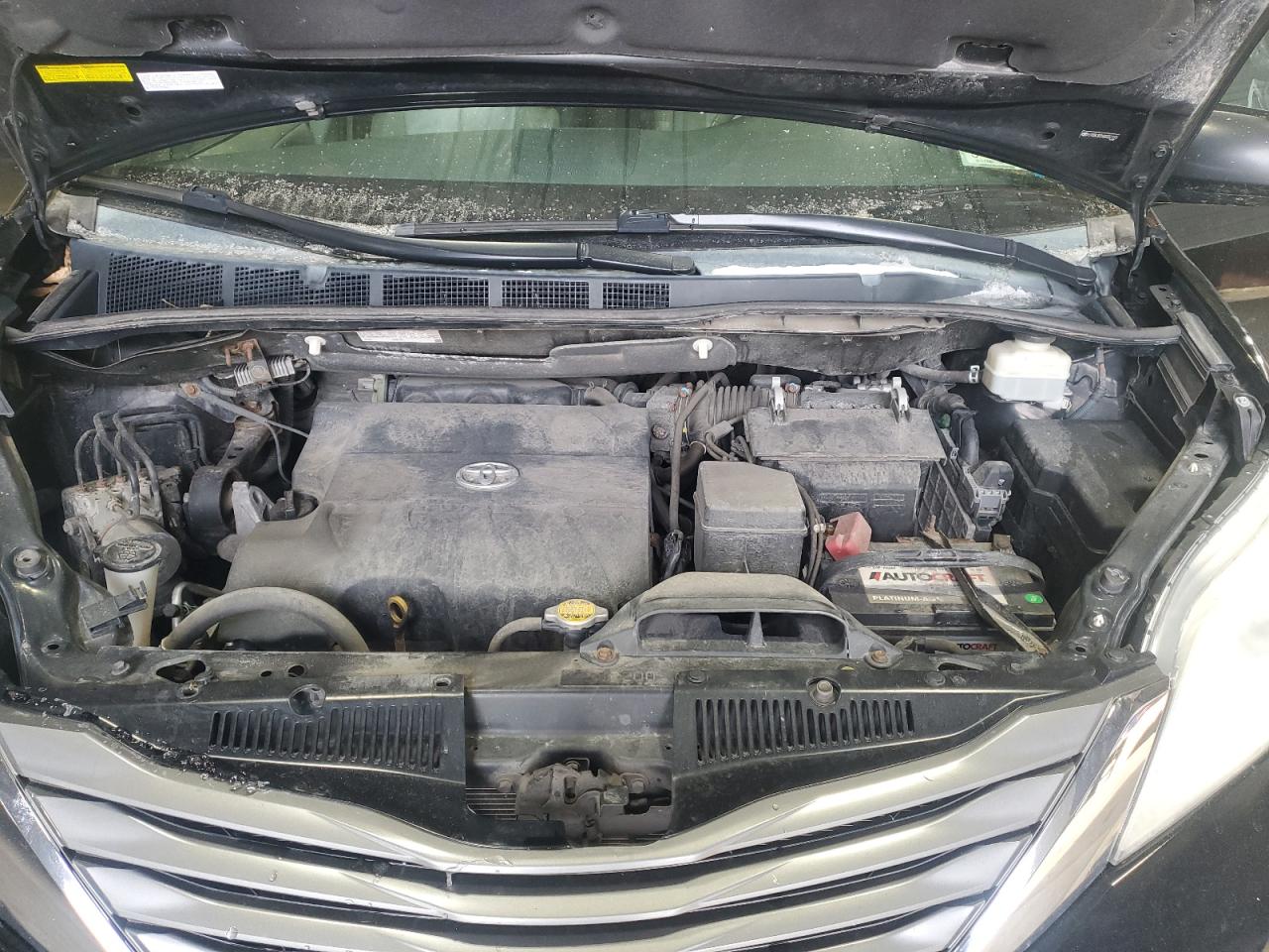2013 Toyota Sienna VIN 5TDDK3DC4DS057113 Copart auction photo, front end damage thumbnail 12