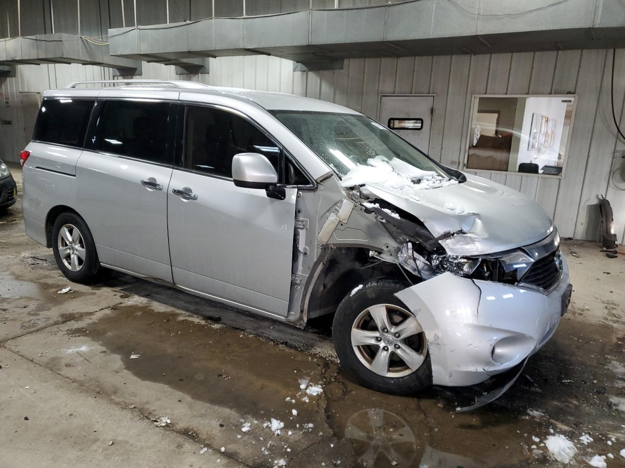 2017 Nissan Quest VIN JN8AE2KPXH9169546 Copart auction photo, undercarriage / front end damage thumbnail 4