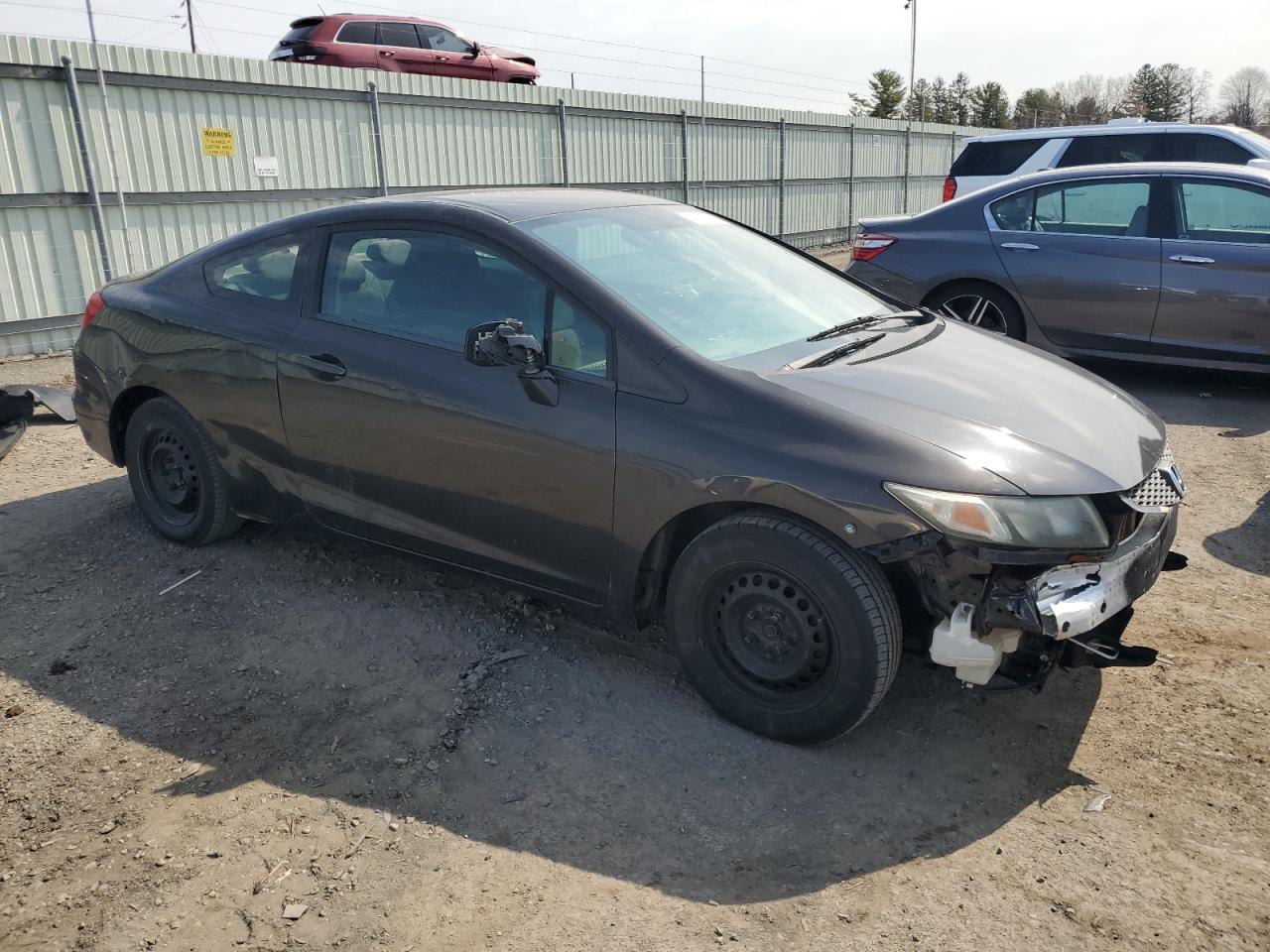 2013 Honda Civic VIN 2HGFG3B5XDH511959 Copart auction photo, front end / rear end damage thumbnail 4