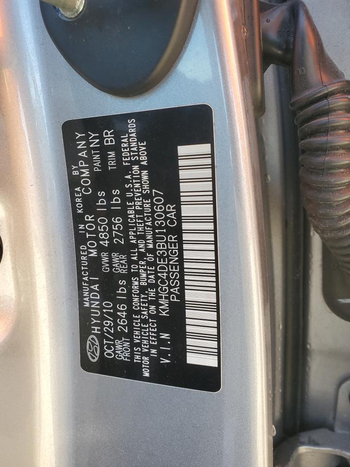 2011 Hyundai Genesis VIN KMHGC4DE3BU130607 Copart auction photo, rear end damage thumbnail 12