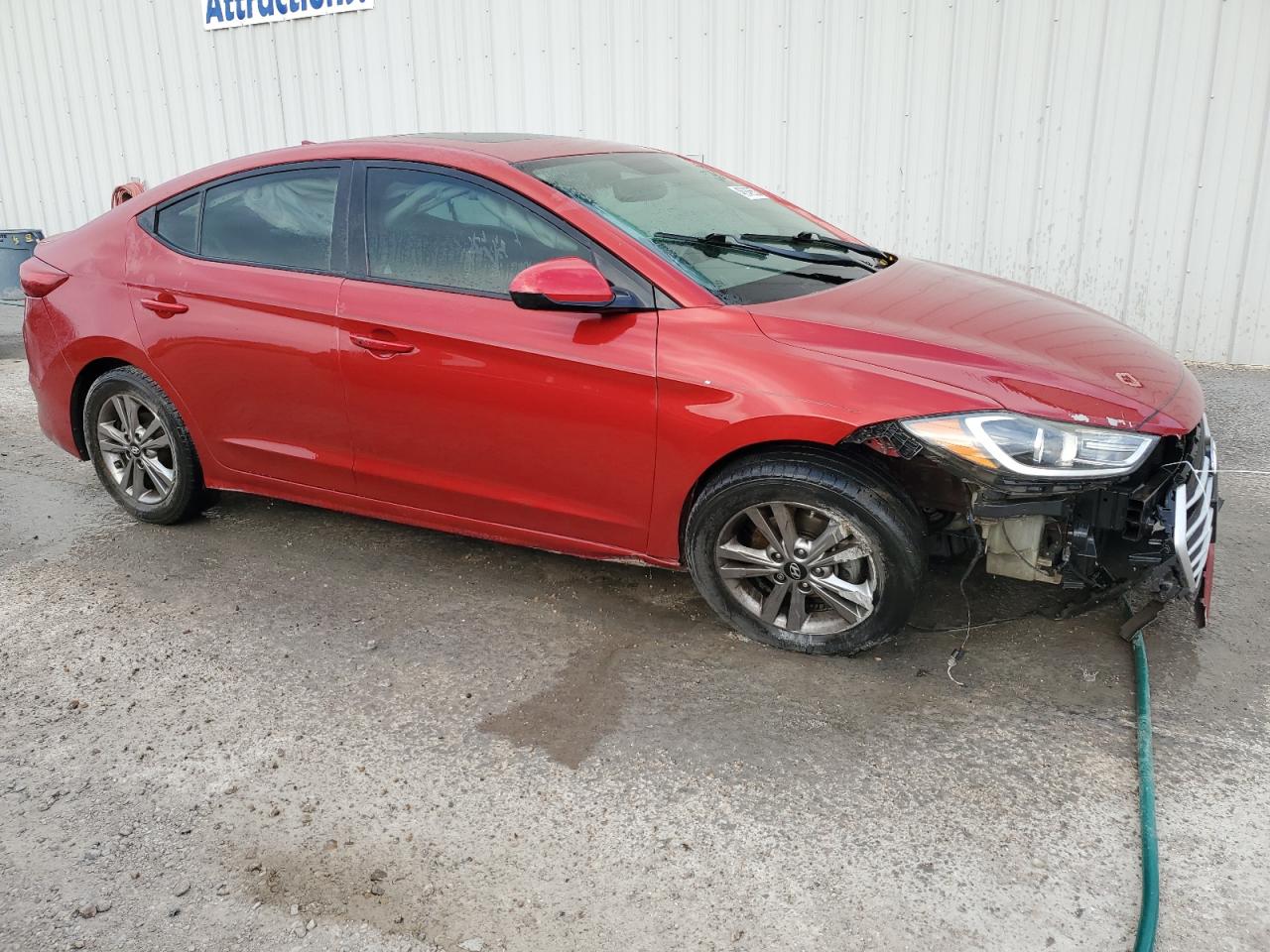 2018 Hyundai Elantra VIN KMHD84LF5JU451092 Copart auction photo, front end / undercarriage damage thumbnail 4