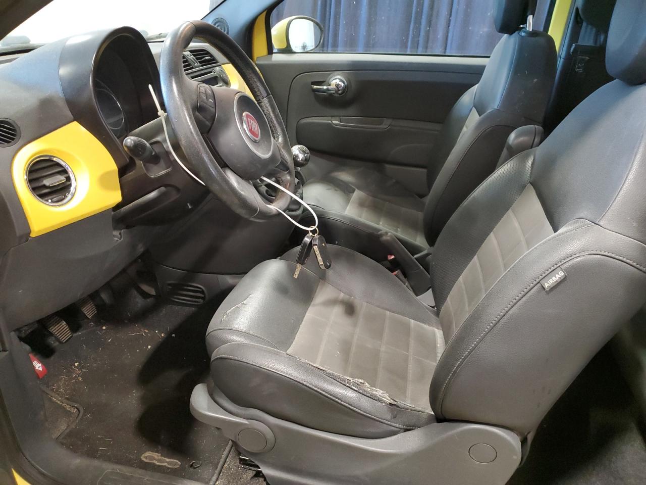 2012 Fiat 500 VIN 3C3CFFBR1CT332132 Copart auction photo, front end damage thumbnail 7